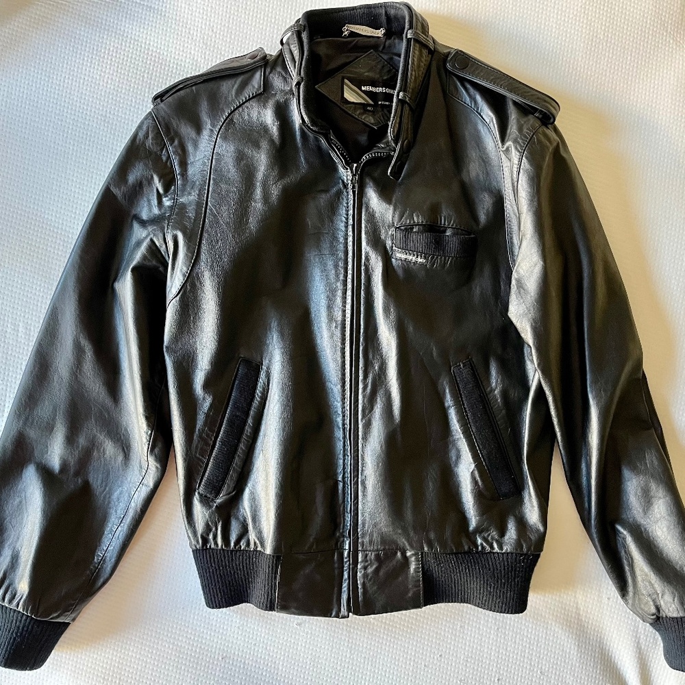 Vintage Members Only Racer Leather Jacket